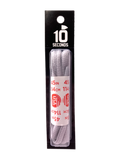 10 Seconds ® Athletic Oval Athletic Laces | Classic Grey - Blister Pack