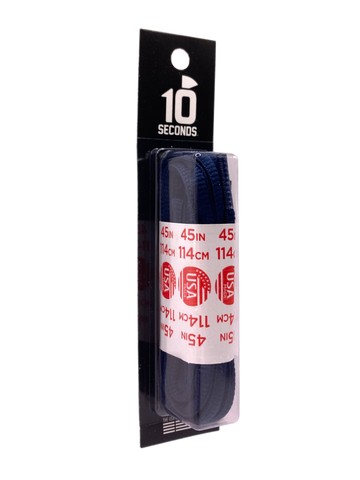 10 Seconds ® Athletic Oval Athletic Laces | Navy - Blister Pack