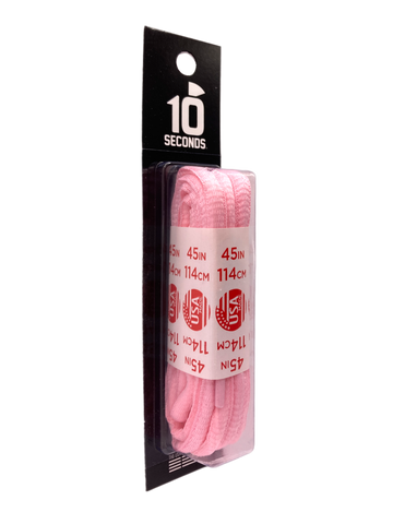 10 Seconds ® Athletic Oval Athletic Laces | Pink - Blister Pack