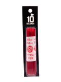 10 Seconds ® Athletic Oval Athletic Laces | Red - Blister Pack