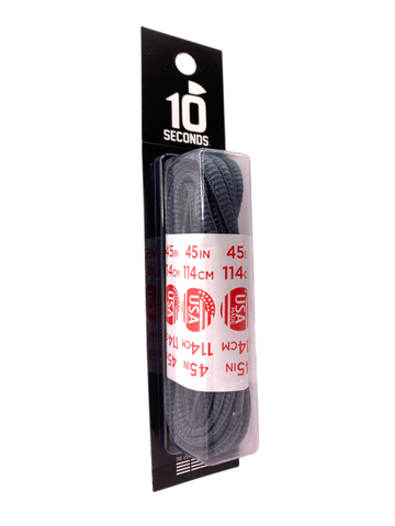 10 Seconds ® Athletic Oval Athletic Laces | Sky Grey - Blister Pack