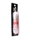 10 Seconds ® Athletic Oval Athletic Laces | White - Blister Pack
