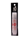 10 Seconds ® Athletic Oval Athletic Laces | White - Blister Pack