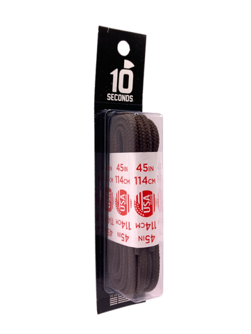 10 Seconds ® Athletic Round Laces | Brown - Blister Pack