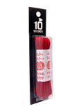 10 Seconds ® Athletic Round Laces | Red - Blister Pack