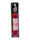 10 Seconds ® Athletic Round Laces | Red - Blister Pack