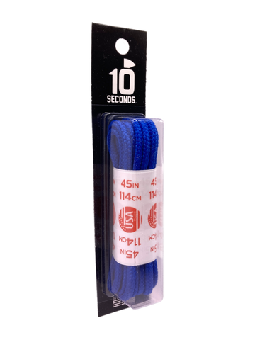 10 Seconds ® Athletic Round Laces | Royal - Blister Pack