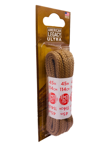 American Legacy ® Ultra Large Hiker Laces | Dark Tan