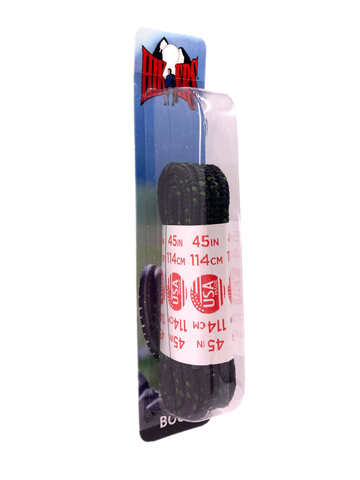 10 Seconds ® Athletic Hiker Laces | Black/Moss Green - Blister Pack