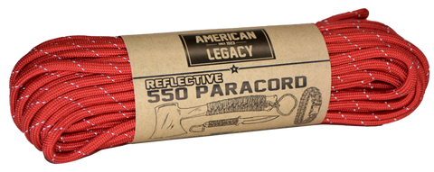 American Legacy ® Reflexall ® 550 Paracord Bundles | Red Reflective - 50 ft
