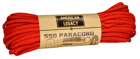 American Legacy ® 550 Paracord Bundles | Red - 50 ft