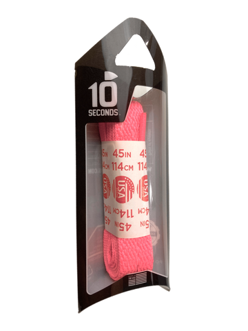 10 Seconds ® All-Pro ® Athletic Flat Laces | Neon Pink