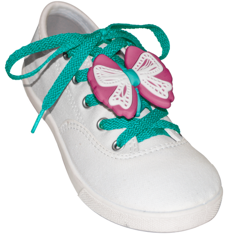 ShoeFlys ® Funsets™ | Bow with Turquoise Laces