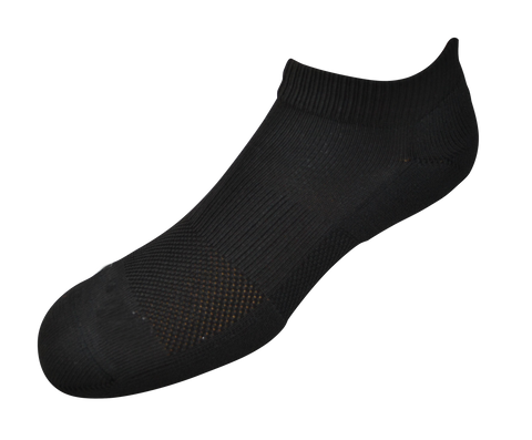 2ndWind Recovery Titanium-Infused No Show Socks | Black - 2 Pack