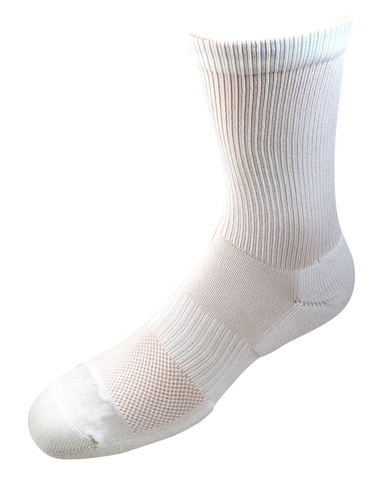 2ndWind Recovery Titanium-Infused Crew Socks | White - 2 Pack