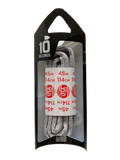 10 Seconds ® Reflexall ® Athletic Oval Laces |  Classic Grey Reflective