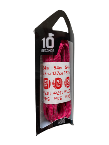 10 Seconds ® Reflexall ® Athletic Oval Laces |  Fuchsia Reflective