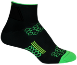 2ndWind Quarter Crew Socks | Black