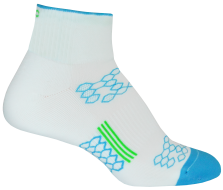 2ndWind® Quarter Crew Socks | White