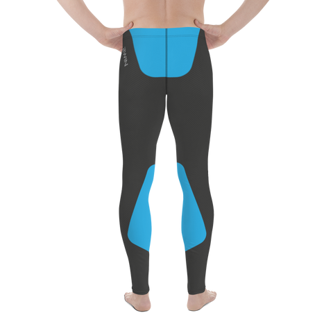 2WIN ®  EvoChill ™ Cooling Compression Tights with DELTA BLOOD FLOW ACTIVATION | Vibe 3D Printed Blue