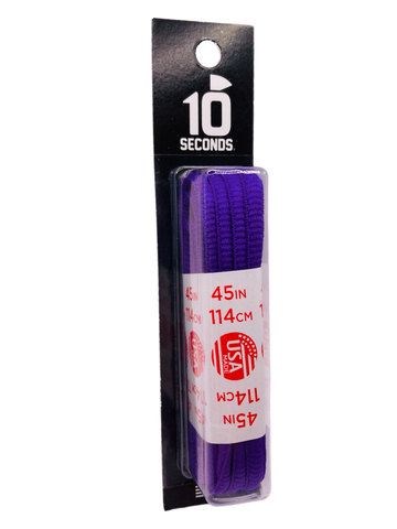 10 Seconds ® Athletic Oval Athletic Laces | Purple - Blister Pack