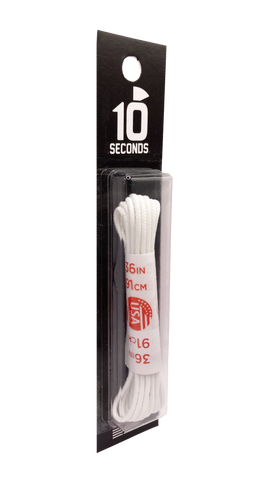 10 Seconds ® Waxed Golf Laces | White