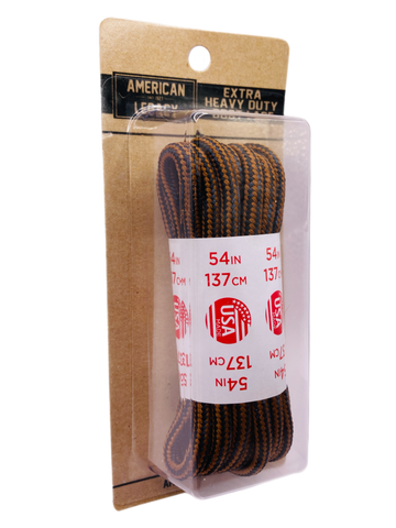 American Legacy ® Extra Heavy Duty Tactical Boot Laces | Chestnut/Black