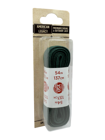 American Legacy® Premium Athletic Flat Tubular Laces | Hunter Green