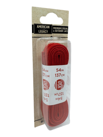 American Legacy® Premium Athletic Flat Tubular Laces | Red