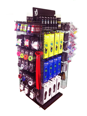 4-Sided Freestanding Merchandise Display | Specialty Running Store