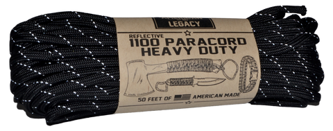 American Legacy ® 1100 Paracord | Black Reflective