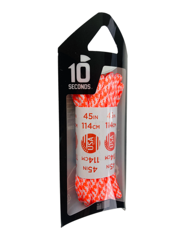 10 Seconds ® Athletic Jumbo Round Laces | Hot Red/White Houndstooth