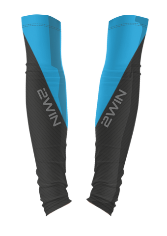 2WIN ®  EvoChill ™ Cooling Compression Sleeves with DELTA BLOOD FLOW ACTIVATION | Vibe 3D Printed Blue
