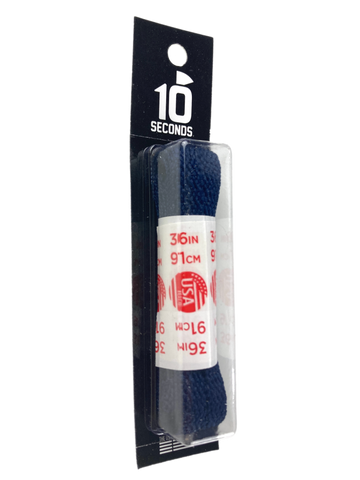 10 Seconds ® All-Pro ® Athletic Flat Laces | Navy [Blister Pack]
