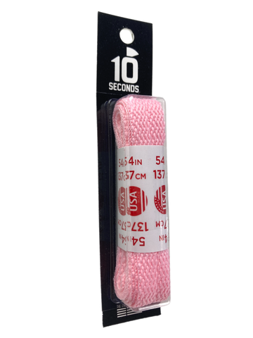 10 Seconds ® All-Pro ® Athletic Flat Laces | Pink [Blister Pack]