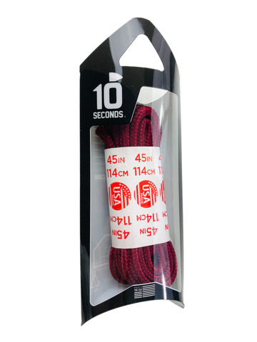 10 Seconds ® Athletic Round Laces | Maroon