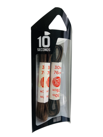 10 Seconds ® Wax Dress Laces | Brown - 2 pairs