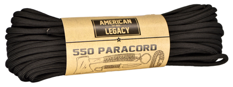 American Legacy ® 550 Paracord Bundles | Black - 50 ft