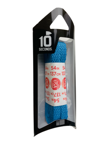 10 Seconds ® All-Pro ® Athletic Flat Laces | Neon Blue