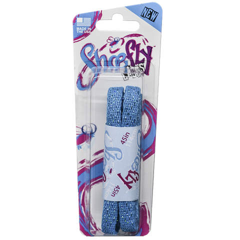 ShoeFlys ® Fashion Laces | Neon Blue Sparkle