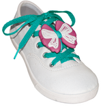 ShoeFlys ® Funsets™ | Bow with Turquoise Laces