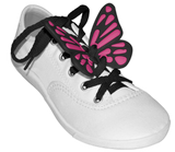 ShoeFlys ® Funsets™ | Butterflies Black & Hot Pink with Black Laces