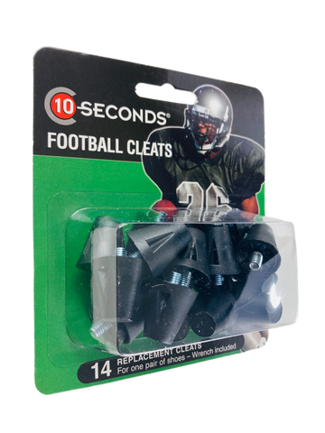 10 Seconds ® Football Cleats 3/4" | Black