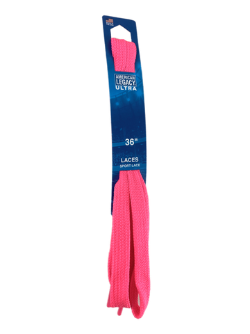 American Legacy ® Ultra Wide Flat Tubular Laces | Neon Pink