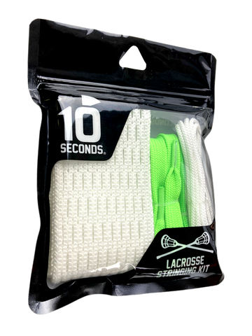 10 Seconds ® Proline Lacrosse Stringing Kit | Neon Green & White