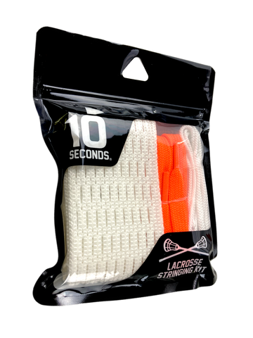 10 Seconds ® Proline Lacrosse Stringing Kit | Neon Orange & White