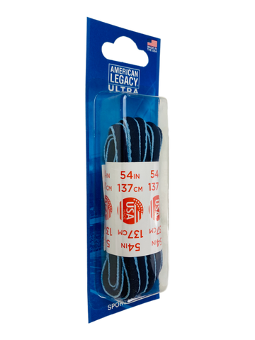 American Legacy ® Ultra Oval Laces | Navy & Columbia Blue
