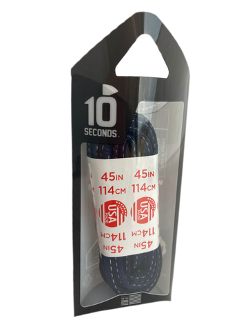 10 Seconds ® Reflexall ® Athletic Oval Laces |  Navy Reflective