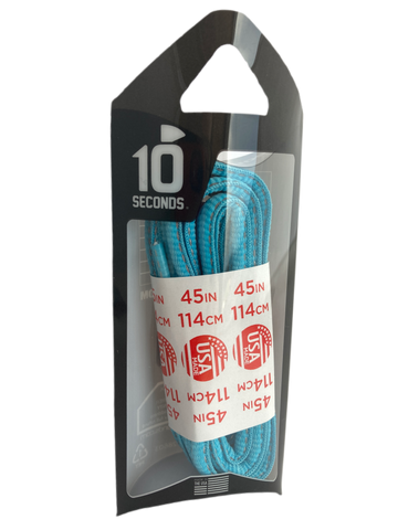 10 Seconds ® Reflexall ® Athletic Oval Laces |  Pastel Teal Reflective