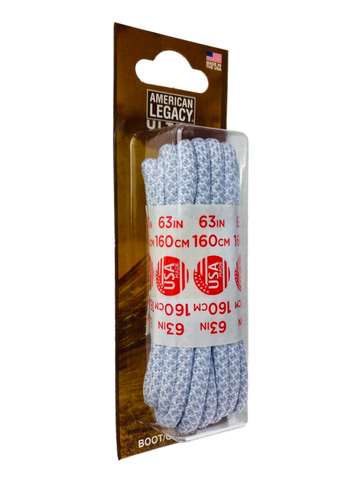 American Legacy ® Ultra Rope Laces | Silver/White Honeycomb